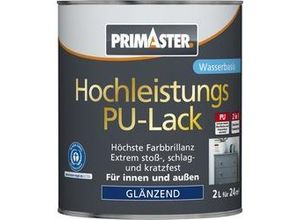 4001044218839 - Hochleistungs PU-Lack 2L 2in1 Weiß Glänzend Acryllack Holz & Metall - Primaster