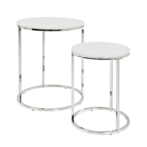 4001070333841 - - Modernes Beistelltisch-Set Weiß Holz - 300 400 x 300 400 x 400 500 cm 4001070333841 - - Modernes Beistelltisch-Set Weiß Holz - 300 400 x 300 400 x 400 500 cm