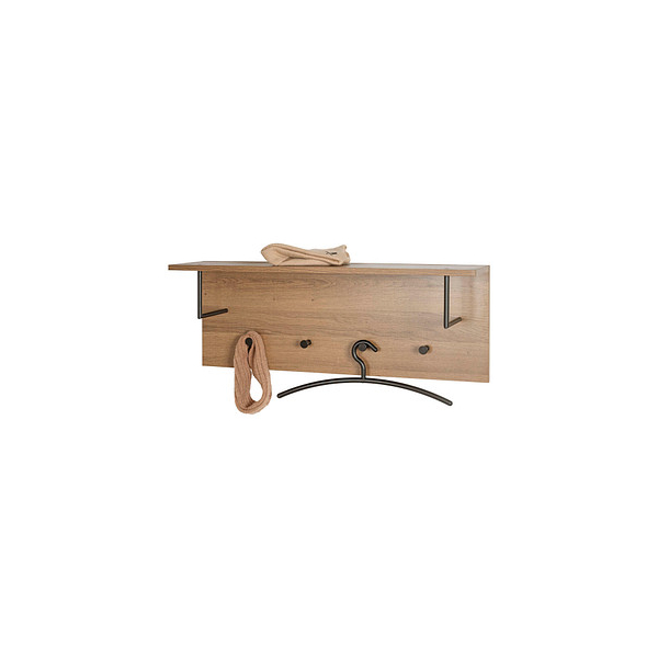 4001070371478 - Wandgarderobe 37147 eiche Holz 4 Haken 800 x 300 cm 4001070371478 HAKU Möbel