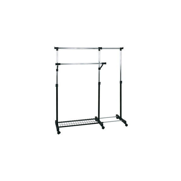 4001070445452 - Rollgarderobe 44545 silber Metall 940-1600 x 1030-1700 cm 4001070445452 HAKU Möbel