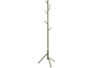 4001070529268 - Garderobenständer HAKU 8 Haken mit jeweils 5 kg Tragkraft Ø 480 x H 1730 mm Stahlrohr lackiert grün