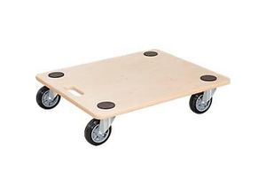 4001073272840 - Transportroller MM 1087 bis 300 kg 4 Anti-Rutsch-Punkte Hart-Räder L 595 x B 495 mm FSC®-Multiplexplatte naturfarben
