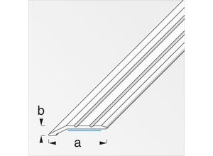 4001116008306 - alfer Flachabschlussprofil 2 m 30 x 5 mm Aluminium eloxiert silber