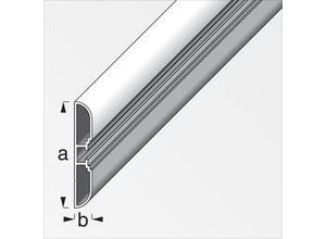 4001116018121 - coaxis®-Profil breit 2 m 60 x 10 mm Aluminium roh blank