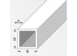 4001116022708 - Alfer - Vierkantrohr 20 x 20 x 1000 mm Vierkantprofil Hohlprofil Quadrahtrohr