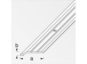 4001116064418 - alfer Flachabschlussprofil 2 m 30 x 5 mm Aluminium eloxiert messing