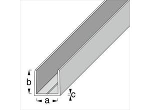 4001116180361 - alfer U-Profil 189 x 18 x 2000 mm silber Profil Aluminiumprofil U Schiene