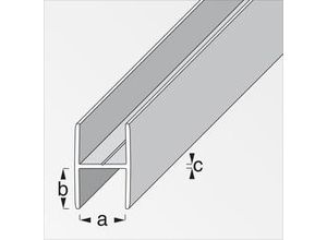 4001116180552 - alfer clampline-H-Profil 2 m 159 x 14 x 15 mm Aluminium eloxiert silber