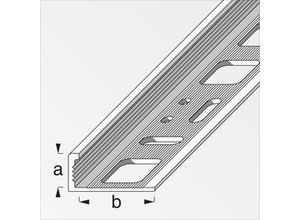 4001116206115 - Fliesenprofil 8 x 21 x 1000 mm Messing Winkelprofil Fliesenschiene - Alfer