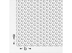 4001116373640 - alfer Rundlochblech Aluminium eloxiert 500 x 250 x 07 mm 15 x 3 mm