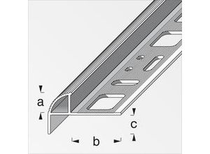 4001116725586 - alfer Treppenkantenprofil 25 m 8 x 195 x 75 mm Alu eloxiert silber