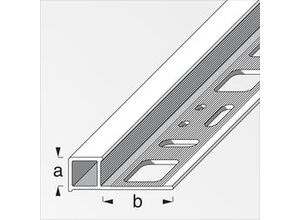 4001116730092 - alfer Quadratprofil 25 m 10 x 195 mm Aluminium eloxiert silber