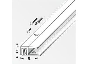 4001116865251 - alfer Abschluss- + Träger- 1 m 21 x 105 x 7 - 15 mm Alu eloxiert bronze