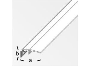 4001116890444 - alfer Abschluss-Profil 1 m 32 x 125 mm Aluminium eloxiert gebürstet grau