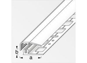 4001116893353 - alfer Abschluss-Profil 85 mm 2 m 195 x 7 mm Alu edelstahl optik