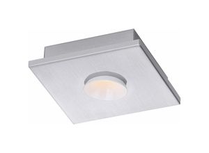 4001133206709 - Deckenlampe Deckenleuchte LED weiß Wohnraumlampe 3-Stufen Dimmer Metall silber 1x LED 4W 360Lm warmweiß LxBxH 17x17x4 cm