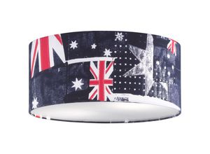 4001133231060 - Leuchten - Decken Leuchte Lampe im Flaggen Design für Ihren Wohnraum Textil rot weiß blau banner