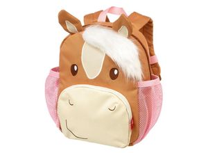 4001190252732 - Kinder-Rucksack PONY LOVE (20x28x8cm) in braun rosa