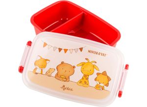 4001190529261 - Lunchbox SIGIKID 5 Kuschel-Freunde klein Mister OLui Kinder Gr B H L 175cm x 5cm x 9cm rot Lebensmittelaufbewahrungsbehälter