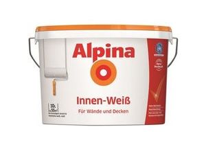 4001244709373 - Innenweiß Wandfarbe 10 l hochdeckend waschbeständig für Innen - Alpina