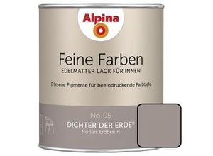 4001244766277 - Feine Farben Lack No 05 Dichter der Erde erdbraun edelmatt 750 ml Buntlacke - Alpina