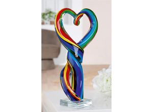4001250273752 - Fantasy-Figur CASABLANCA BY GILDE Skulptur Twist mehrfarbig bunt (mehrfarbig) B17cm H34cm T10cm Glas Dekofiguren