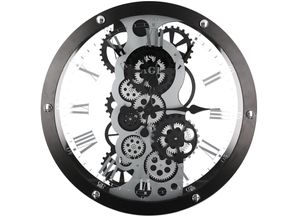 4001250503330 - Wanduhr CASABLANCA BY GILDE Wanduhr rund Industry schwarz H 52 cm schwarz B52cm H52cm T8cm Wanduhren