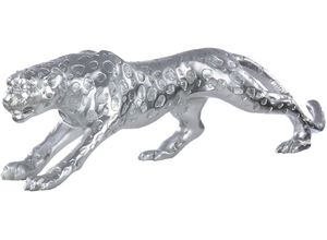4001250592167 - Tierfigur CASABLANCA BY GILDE Figur Gepard silberfarben H 20 cm silber (silberfarben) B80cm H20cm T22cm Kunstharz Dekofiguren