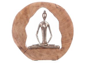 4001250810209 - Dekofigur GILDE Skulptur Health silber natur Dekofiguren Gr B H T 29 cm x 27 cm x 5 cm silberfarben (silberfarben natur) Deko-Objekte silberfarbennatur Aluminium