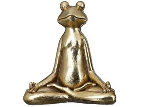 4001250892922 - Tierfigur GILDE Figur Frosch Yoga goldfarben H 505 cm gold (goldfarben) B46cm H505cm T21cm Magnesia Dekofiguren