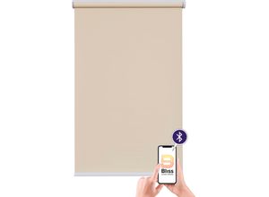 4001442313877 - Elektrisches Rollo San Francisco Rollos Gr 180 cm stufenlos positionierbar Rollo einzeln 80 cm beige (creme weiß) Verdunkelungsrollos appgesteuert via Bluetooth mit Motor und Akku weißer Fallstab 4001442313877 - Elektrisches Rollo San Francisco Rollos Gr 180 cm stufenlos positionierbar Rollo einzeln 80 cm beige (creme weiß) Verdunkelungsrollos appgesteuert via Bluetooth mit Motor und Akku weißer Fallstab