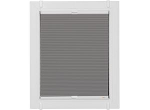 4001442390991 - Plissee Start-up Style Honeycomb Plissees Gr 115 cm zweiseitig verschiebbar 71 cm grau (grau weiß weiß) Plissees ohne Bohren verspannt mit Simply-Fix Klemmträger Wabenplissee nach Maß