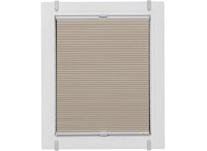 4001442408405 - Plissee Start-up Style Honeycomb Plissees Gr 105 cm zweiseitig verschiebbar 86 cm beige (sand weiß weiß) Plissees ohne Bohren verspannt mit Simply-Fix Klemmträger Wabenplissee nach Maß