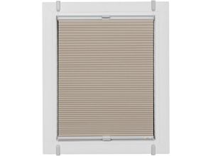 4001442409099 - Plissee Start-up Style Honeycomb Plissees Gr 95 cm zweiseitig verschiebbar 95 cm beige (sand weiß weiß) Plissees ohne Bohren verspannt mit Simply-Fix Klemmträger Wabenplissee nach Maß