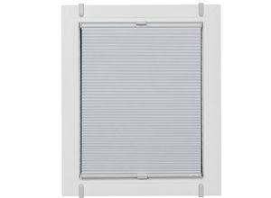 4001442447343 - Plissee SUNLINES bunt (weiß silberfarben) B90cm H185cm Obermaterial 100% Polyester Plissees verspannt mit Simply-Fix Klemmträger Wabenplissee
