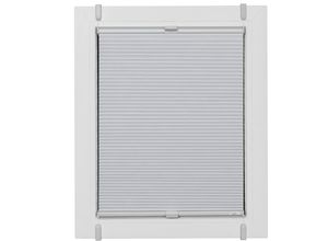 4001442447954 - Plissee SUNLINES bunt (weiß silberfarben) B115cm H95cm Obermaterial 100% Polyester Plissees verspannt mit Simply-Fix Klemmträger Wabenplissee