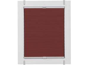 4001442461127 - Plissee Start-up Style Honeycomb Plissees Gr 185 cm zweiseitig verschiebbar 79 cm rot (ziegelrot weiß weiß) Plissees ohne Bohren verspannt mit Simply-Fix Klemmträger Wabenplissee nach Maß