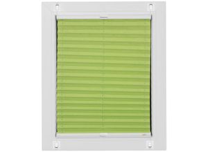 4001442668472 - Plissee Start-up Style Crush grün (apfelgrün) Plissees 155cm zweiseitig verschiebbar 83cm Obermaterial 100% Polyester geklebt mit Gelenkklebeplatte B83cm H155cm
