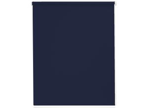 4001442726363 - Seitenzugrollo Young Style Blackout Rollos Gr 180 cm stufenlos positionierbar Bedienseite rechts 142 cm blau (marine weiß) Kinder Kinderzimmer-Rollos