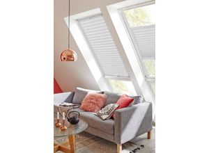 4001442764648 - Dachfensterplissee Classic Style Crepe Plissees Gr 94 cm zweiseitig verschiebbar 97 cm weiß (weiß weiß) Dachfensterplissees mit Führungsschienen