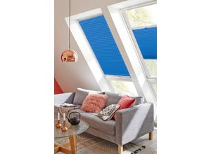 4001442778409 - Dachfensterplissee StartUp Style Honeycomb TL Plissees Gr 995 cm zweiseitig verschiebbar 775 cm blau (blau weiß) Dachfensterplissees mit Führungsschienen