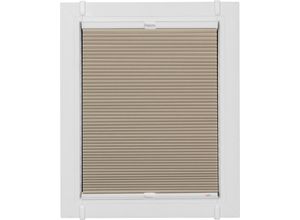 4001442922659 - Wabenplissee One Size Style Honeycomb VD Plissees Gr 190 cm zweiseitig verschiebbar 120 cm beige (sand weiß weiß) Plissees ohne Bohren Zubehörfarbe zum Klemmen