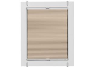 4001442925759 - Wabenplissee One Size Style Honeycomb VD Plissees Gr 190 cm zweiseitig verschiebbar 70 cm beige (beige grau grau) Plissees ohne Bohren Zubehörfarbe zum Klemmen