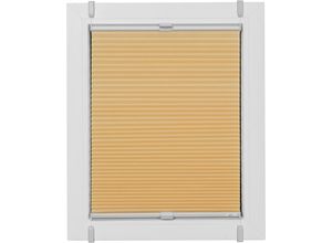 4001442935222 - Wabenplissee One Size Style Honeycomb TL Plissees Gr 100 cm zweiseitig verschiebbar 120 cm orange (apricot grau grau) Plissees ohne Bohren Zubehörfarbe zum Klemmen