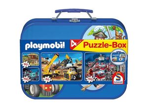 4001504555993 - Puzzlekoffer blau PLAYMOBIL® 2 x 60 + 2 x 100 Teile