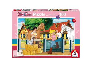 4001504561871 - Schmidt Puzzle 100 - Bibi & Tina Auf dem Martinshof (Kinderpuzzle)