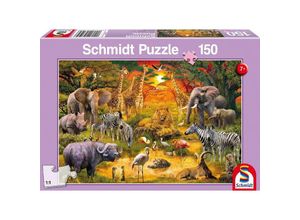 4001504561956 - Schmidt Puzzle 150 - Tiere in Afrika (Kinderpuzzle)