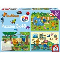 4001504563943 - Puzzle Ein Tag mit der Maus - 3x 48 Teile 4001504563943 SCHMID