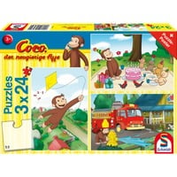 4001504564322 - Schmidt Puzzle 3x24 - Coco der neugierige Affe Spaß mit Coco 3x24 Teile (Puzzle)