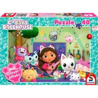 4001504564728 - Gabby´s Dollhouse Glitzerpuzzles - Miau-ziger Partyspaß 40 Teile